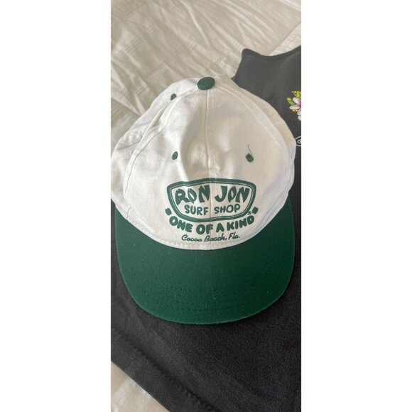 Vtg 1995 Ron Jon Surf Shop Cocoa Beach Florida Tank Top 2 Stickers 1 Tag 1 Cap - Picture 2 of 9